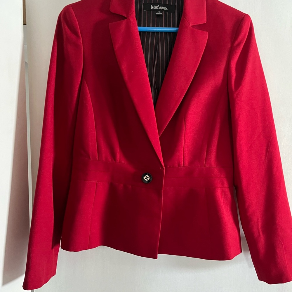 Le Suit Vibrant Red Women's Blazer